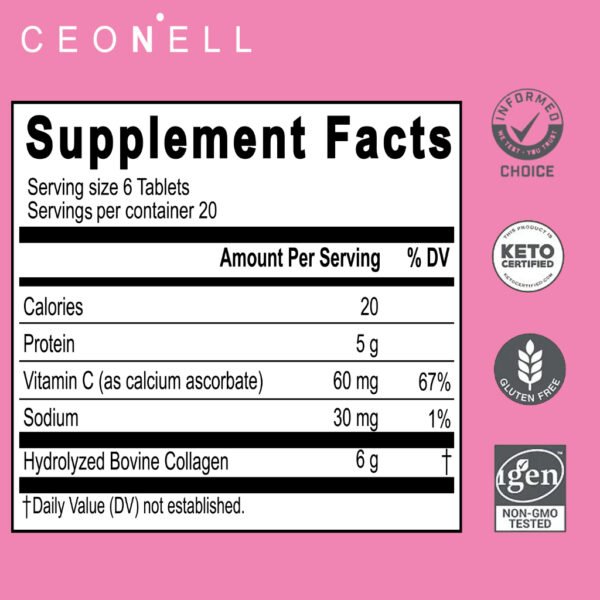 NeoCell Super Collagen with Vitamin C and Biotin 180 Tablets - Image 5