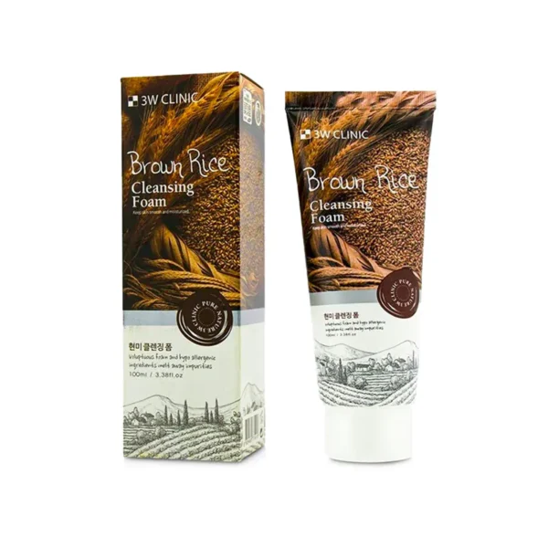 3W Clinic Brown Rice Cleansing Foam 100ml - Image 3