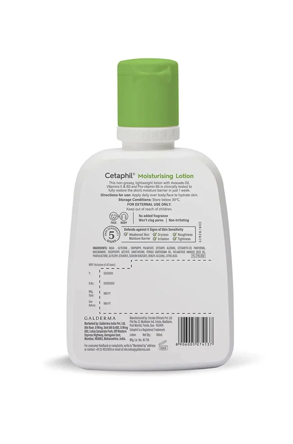 Cetaphil Moisturizing Lotion For Normal To Combination, Sensitive Skin -100ml - Image 4